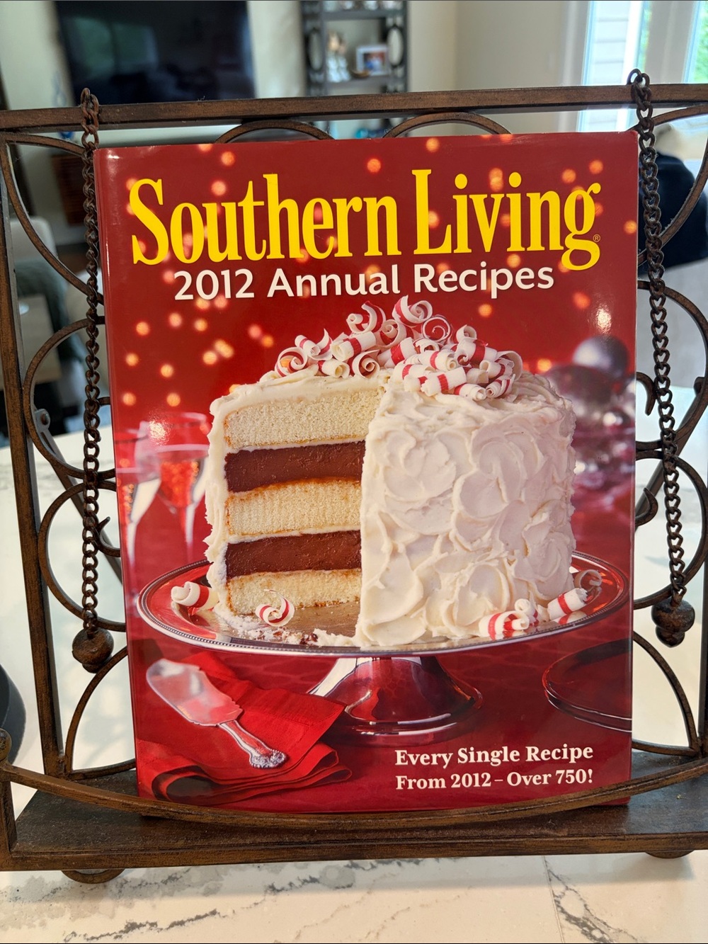 Southern Living Red Cookbook with Festive Cake Cover